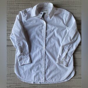 Abercrombie & Fitch Size Medium White Oversized Collared Button Down Dress Shirt
